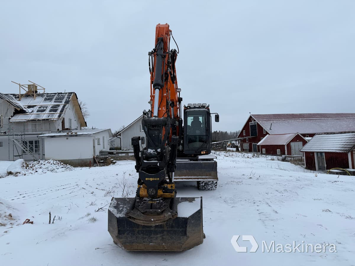 Hjulgrävare Doosan DX170W-7 med vagn & redskap - Crawler excavator: picture 2 Hjulgrävare Doosan DX170W-7 med vagn & redskap - Crawler excavator: picture 2