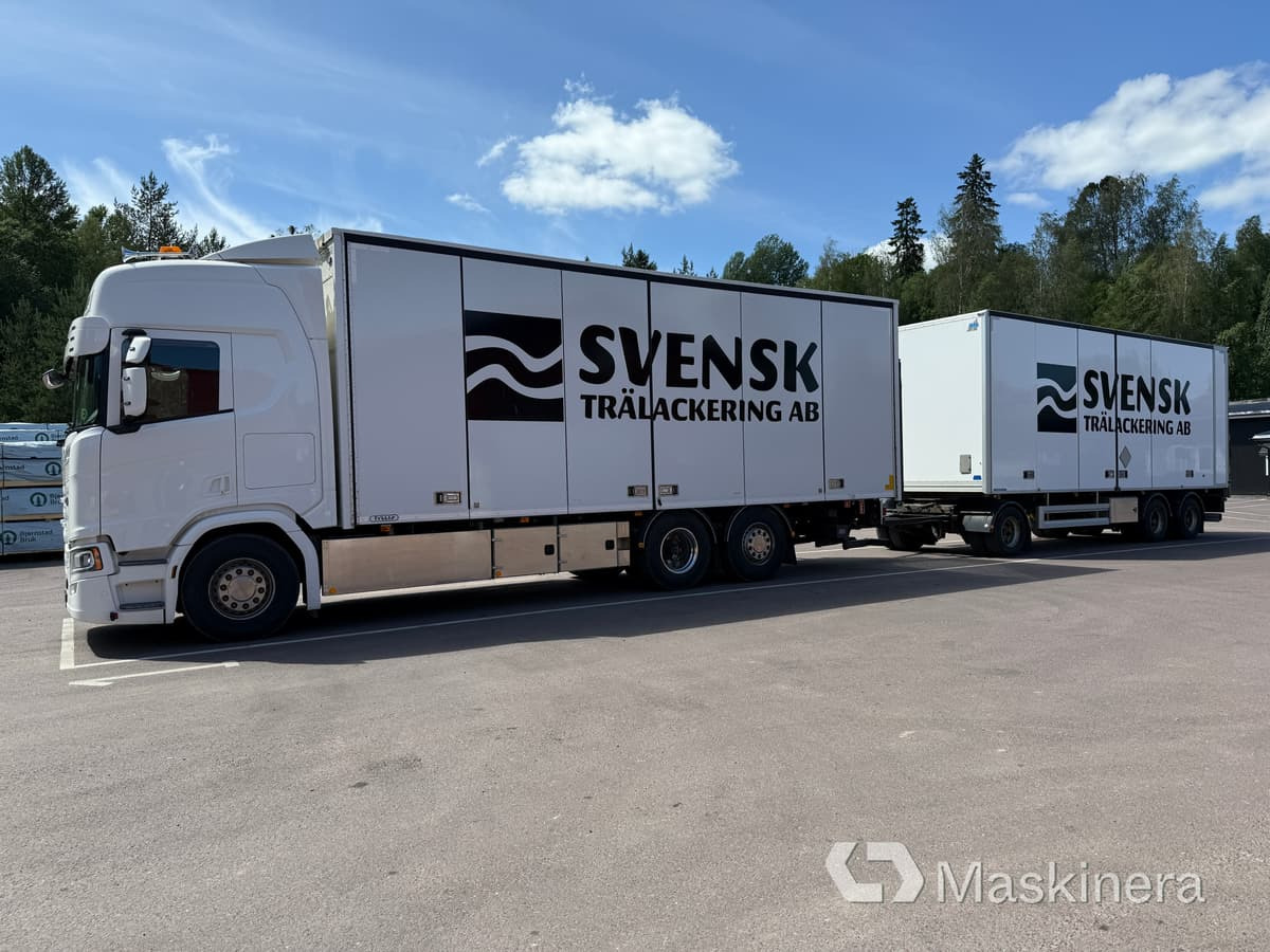 Skåpekipage Scania R500 med kran - Box truck: picture 3 Skåpekipage Scania R500 med kran - Box truck: picture 3