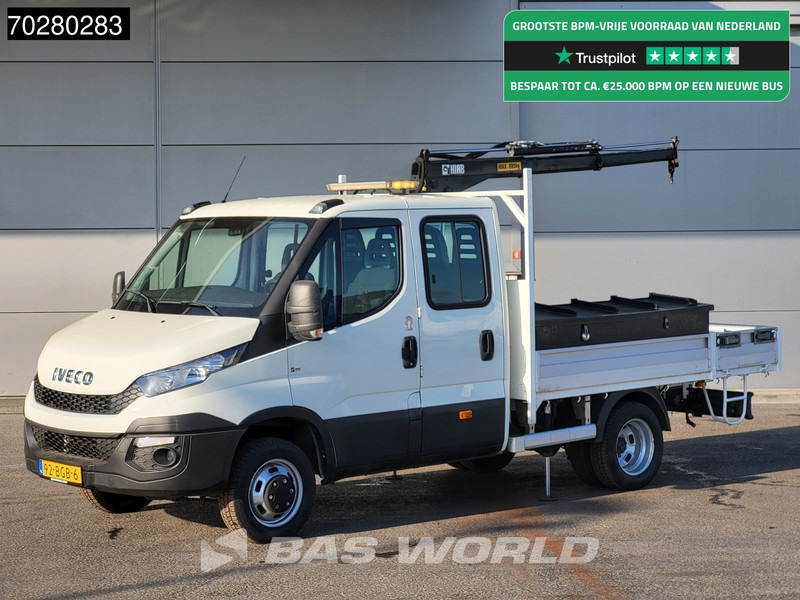 Iveco Daily 50C17 3,0L Automaat 170PK HIAB 017T-2 DC Open laadbak Dubbellucht Airco Euro6 Pickup Crane Kraanwagen Kranwagen Pritsche Airco D - Open body delivery van: picture 1 Iveco Daily 50C17 3,0L Automaat 170PK HIAB 017T-2 DC Open laadbak Dubbellucht Airco Euro6 Pickup Crane Kraanwagen Kranwagen Pritsche Airco D - Open body delivery van: picture 1
