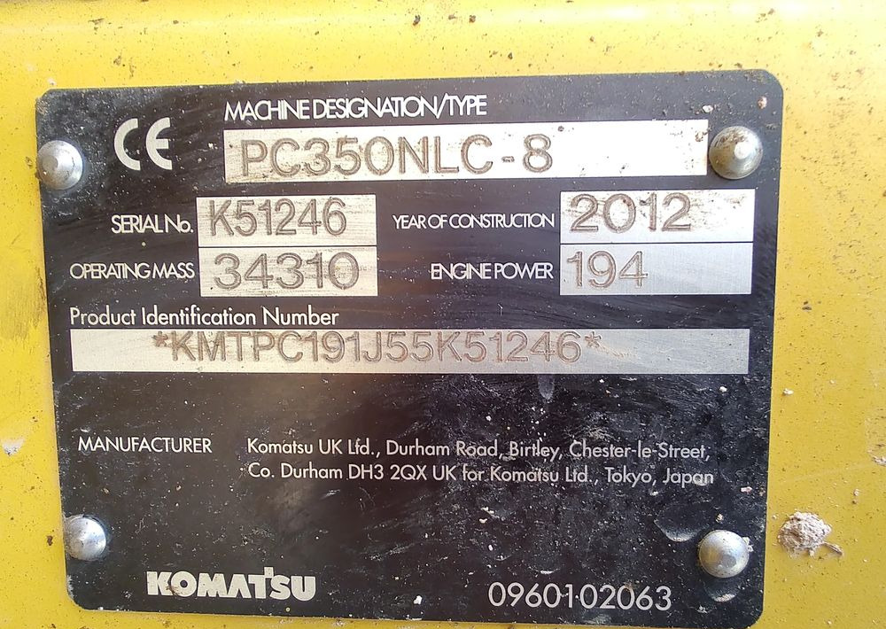 Crawler excavator Komatsu PC350NLC-8: picture 14