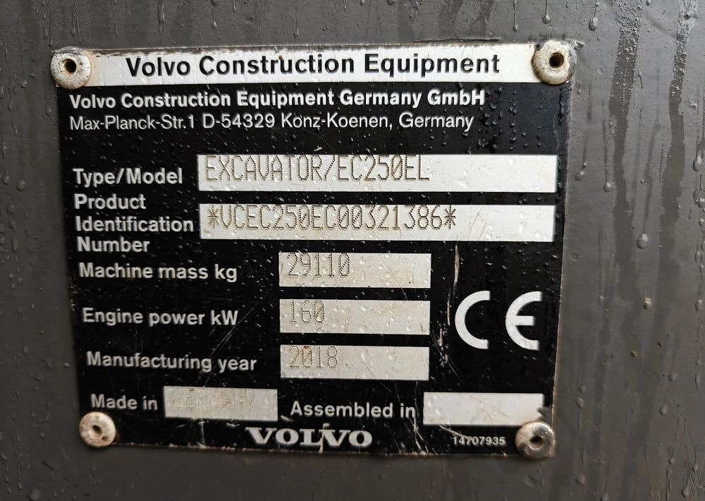Crawler excavator Volvo EC250EL: picture 15