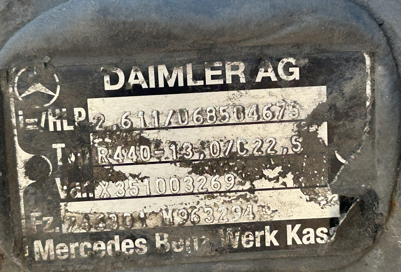 MERCEDES ACTROS MP4 REAR AXLE DFFERENTIAL + HUBS R440-13 2,611 - Rear axle for Truck: picture 5 MERCEDES ACTROS MP4 REAR AXLE DFFERENTIAL + HUBS R440-13 2,611 - Rear axle for Truck: picture 5
