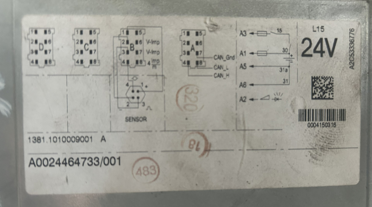 MERCEDES-BENZ AROCS MP4 A0024464733 - Tachograph: picture 3 MERCEDES-BENZ AROCS MP4 A0024464733 - Tachograph: picture 3