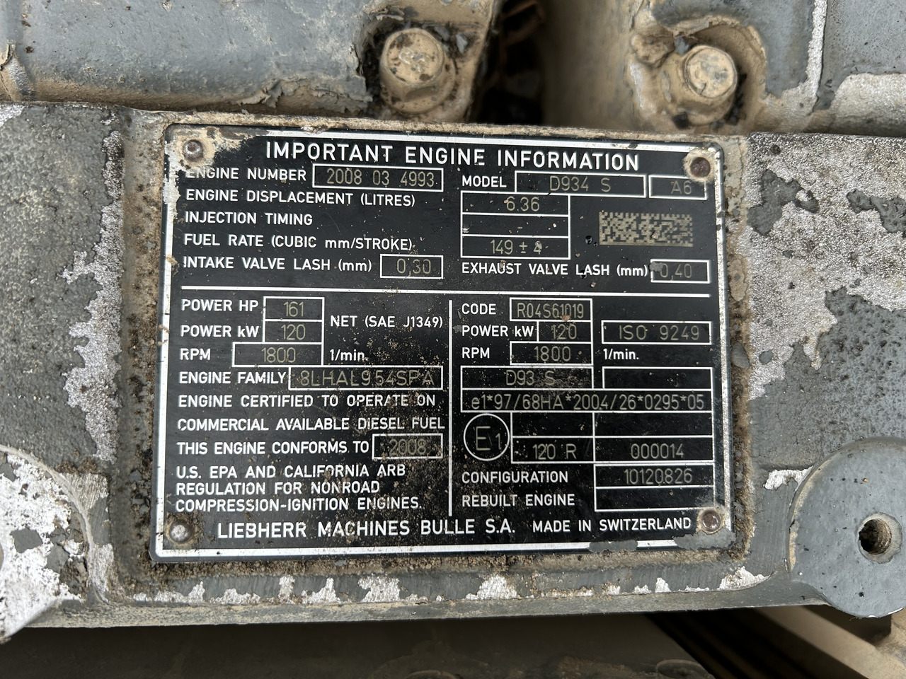 LIEBHERR D934 S A6 - Engine for Excavator: picture 3 LIEBHERR D934 S A6 - Engine for Excavator: picture 3