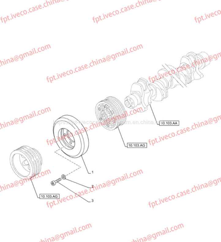 FPT IVECO CASE Cursor9 F2CFE614A*B041/F2CGE614F*V004 5802431166 Cpankshaft Dampep504216224/5801459512/ 5801459120 - Engine and parts: picture 1 FPT IVECO CASE Cursor9 F2CFE614A*B041/F2CGE614F*V004 5802431166 Cpankshaft Dampep504216224/5801459512/ 5801459120 - Engine and parts: picture 1