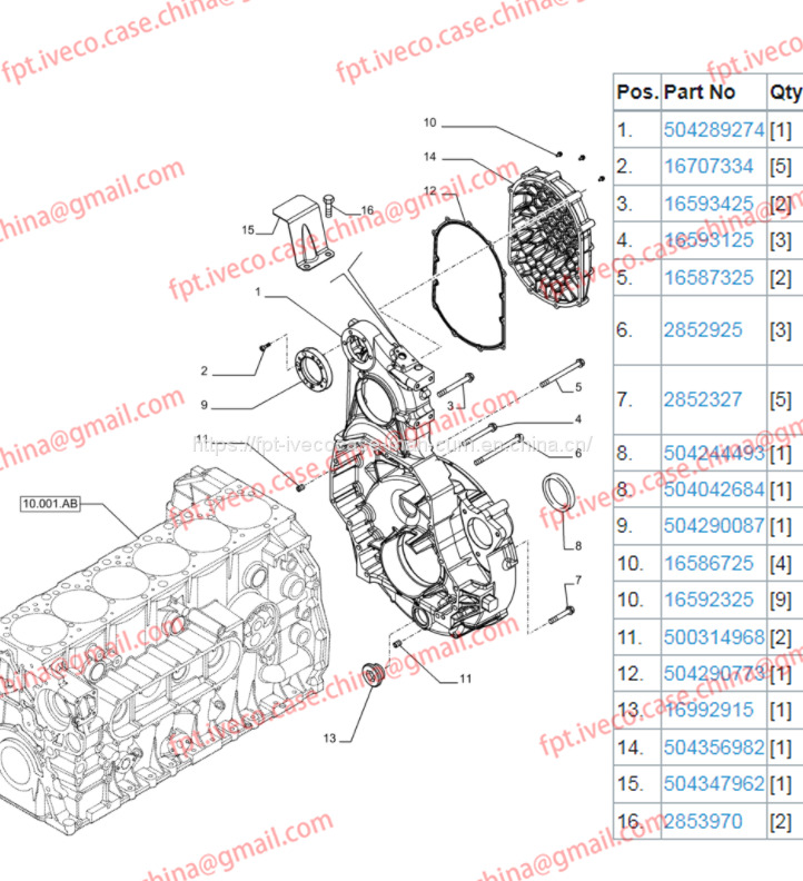 FPT IVECO CASE Cursor9 F2CFE614A*B041/F2CGE614F*V004 5802431166 Flange504290087 - Engine and parts: picture 1 FPT IVECO CASE Cursor9 F2CFE614A*B041/F2CGE614F*V004 5802431166 Flange504290087 - Engine and parts: picture 1