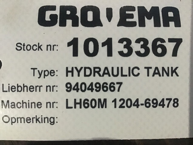 Liebherr Hydraulic Tank - Hydraulic tank: picture 4 Liebherr Hydraulic Tank - Hydraulic tank: picture 4