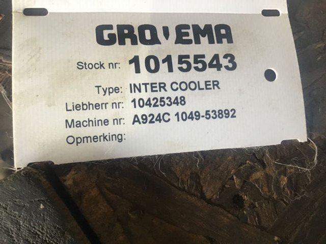 Liebherr Inter Cooler - Radiator: picture 2 Liebherr Inter Cooler - Radiator: picture 2