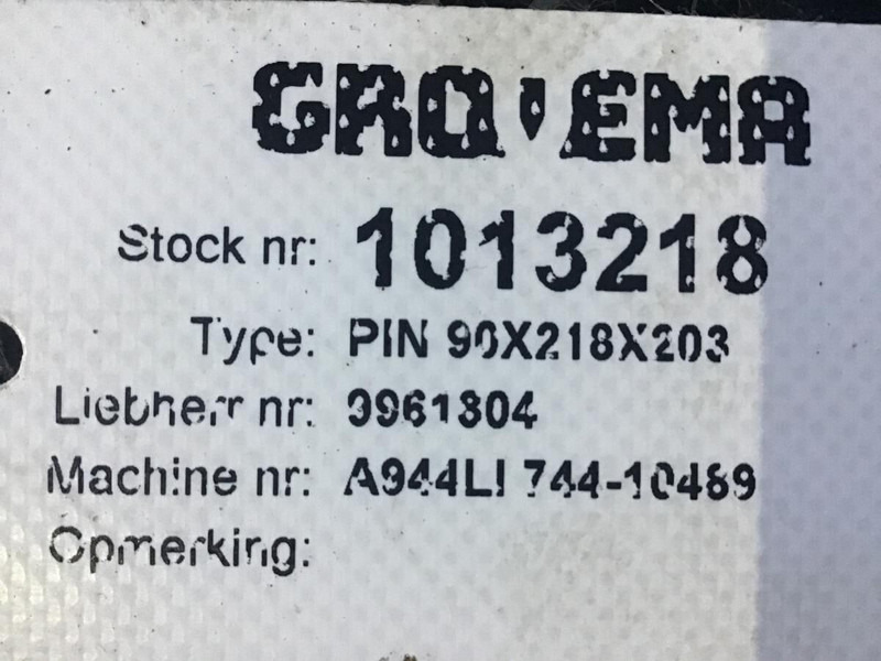 Liebherr PIN 90X218X203 - Engine and parts: picture 2 Liebherr PIN 90X218X203 - Engine and parts: picture 2