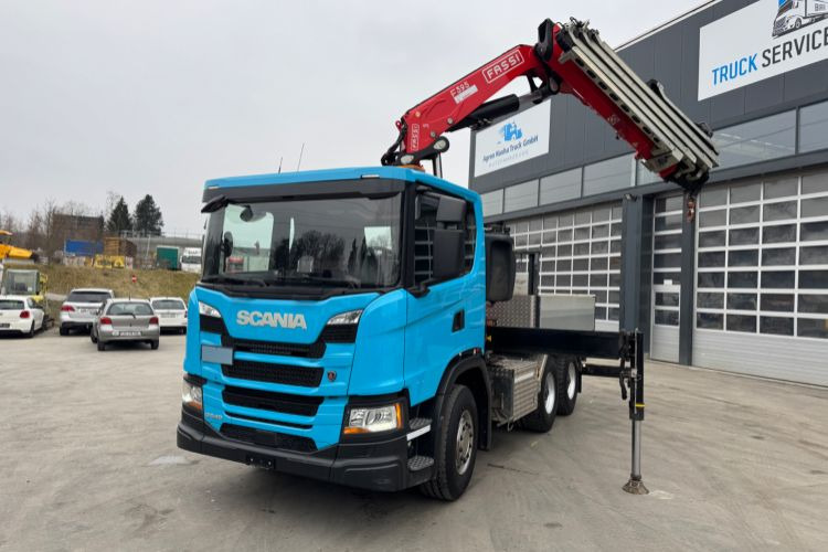 Scania G540 6x4 Fassi 395-7 SZM&Pritsche - Crane truck, Dropside/ Flatbed truck: picture 1 Scania G540 6x4 Fassi 395-7 SZM&Pritsche - Crane truck, Dropside/ Flatbed truck: picture 1