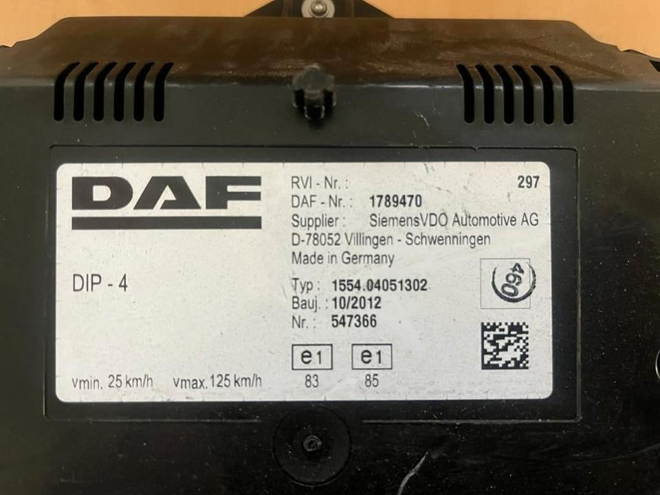 DAF CF Kombiinstrument Tacho 1789470 - Tachograph for Truck: picture 2 DAF CF Kombiinstrument Tacho 1789470 - Tachograph for Truck: picture 2