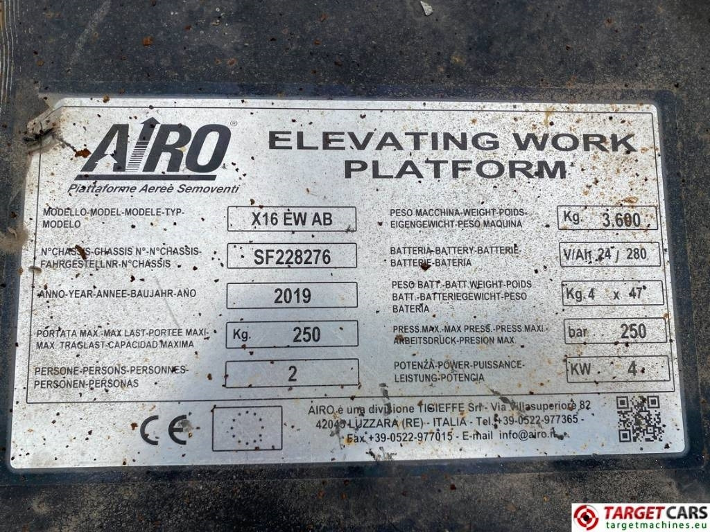 Scissor lift Airo X16EW Electric X16 EW Scissor Work Lift 1590cm: picture 10