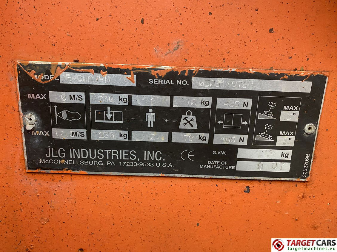 Articulated boom JLG E400AJPN NARROW ARTICULATED ELECTRIC BOOM WORK LIFT 1419CM W/JIBPLUS 09-2007 1148HRS: picture 10