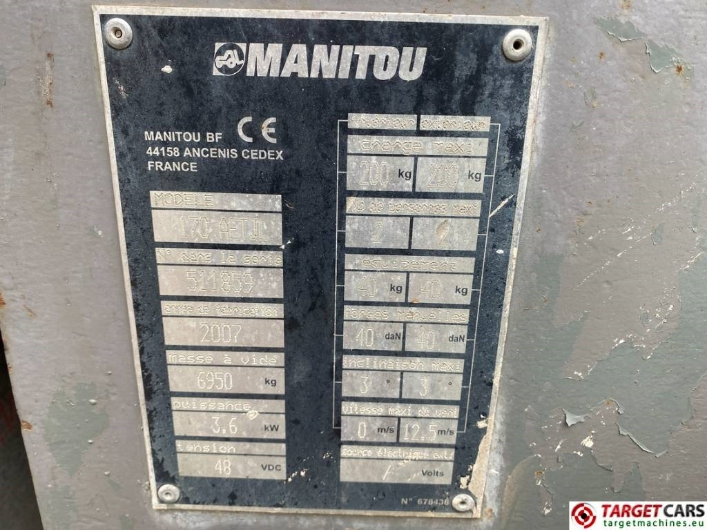 Leasing of Manitou 170AETJL Articulated Electric Boom 1690cm DEFECT  Manitou 170AETJL Articulated Electric Boom 1690cm DEFECT: picture 10
