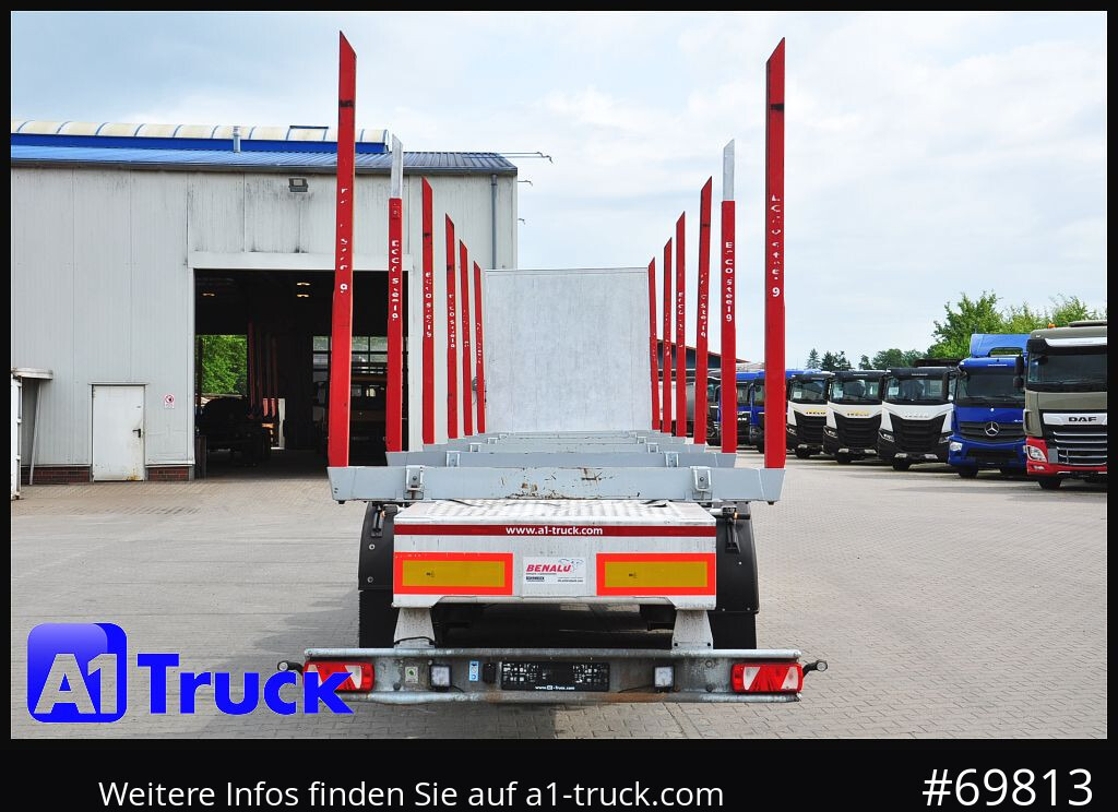 Logging semi-trailer BENALU Timberliner, Vollalu Ecco 2x Liftachse, Lang-Holz,: picture 10