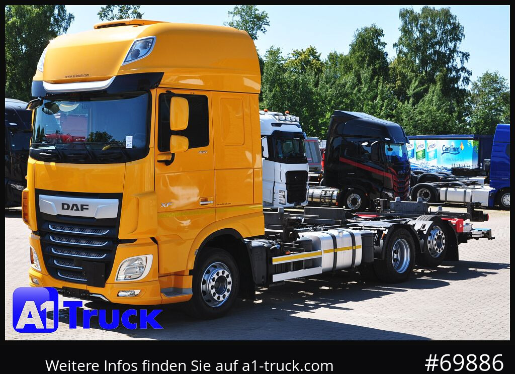 Container transporter/ Swap body truck DAF XF 480, MultiBDF, 7,45, Standklima, LBW,: picture 13