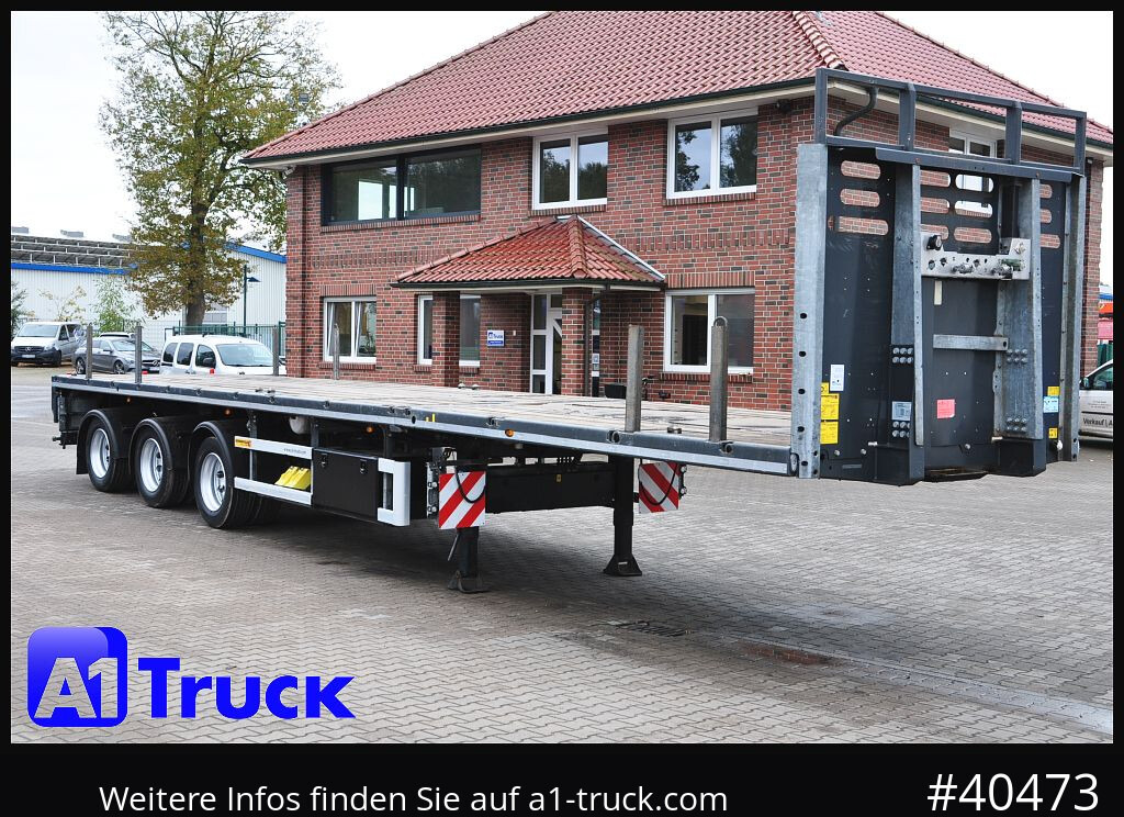 FAYMONVILLE Telemax, 8m Ausschub, Lenkachse, - Dropside/ Flatbed semi-trailer: picture 1 FAYMONVILLE Telemax, 8m Ausschub, Lenkachse, - Dropside/ Flatbed semi-trailer: picture 1