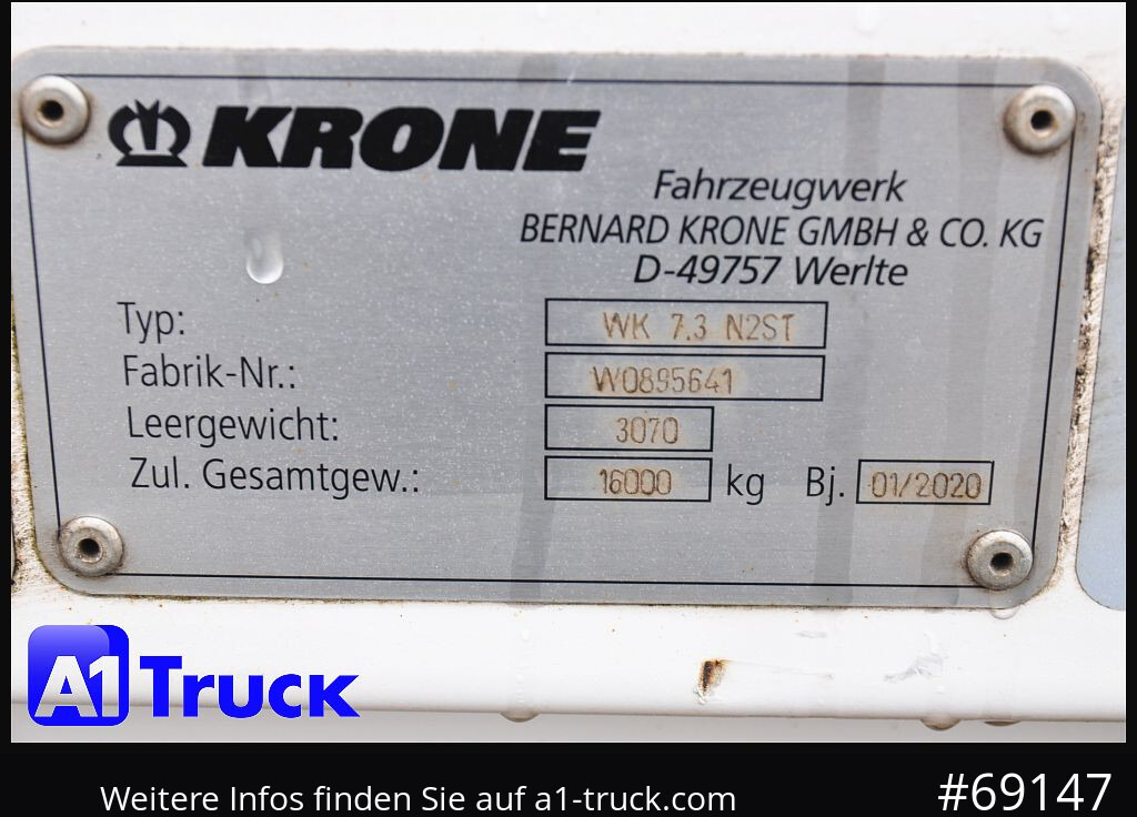 Swap body - box KRONE BDF 7,45 Koffer 2670mm innen, Portaltür 4 x vorhanden: picture 8