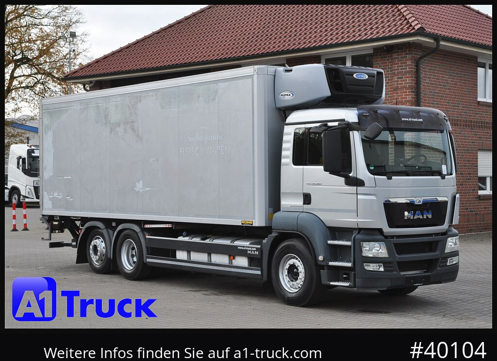 MAN TGS 26.360, Carrier 1150 Rolltor+ LBW, Liftachse, - Refrigerator truck: picture 1 MAN TGS 26.360, Carrier 1150 Rolltor+ LBW, Liftachse, - Refrigerator truck: picture 1