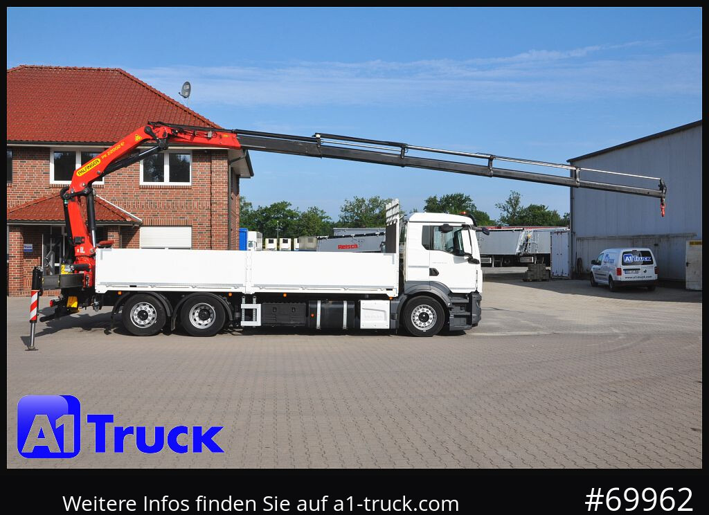 Crane truck, Dropside/ Flatbed truck MAN TGS 26.470,  Kran PK22.002, 15m,: picture 14