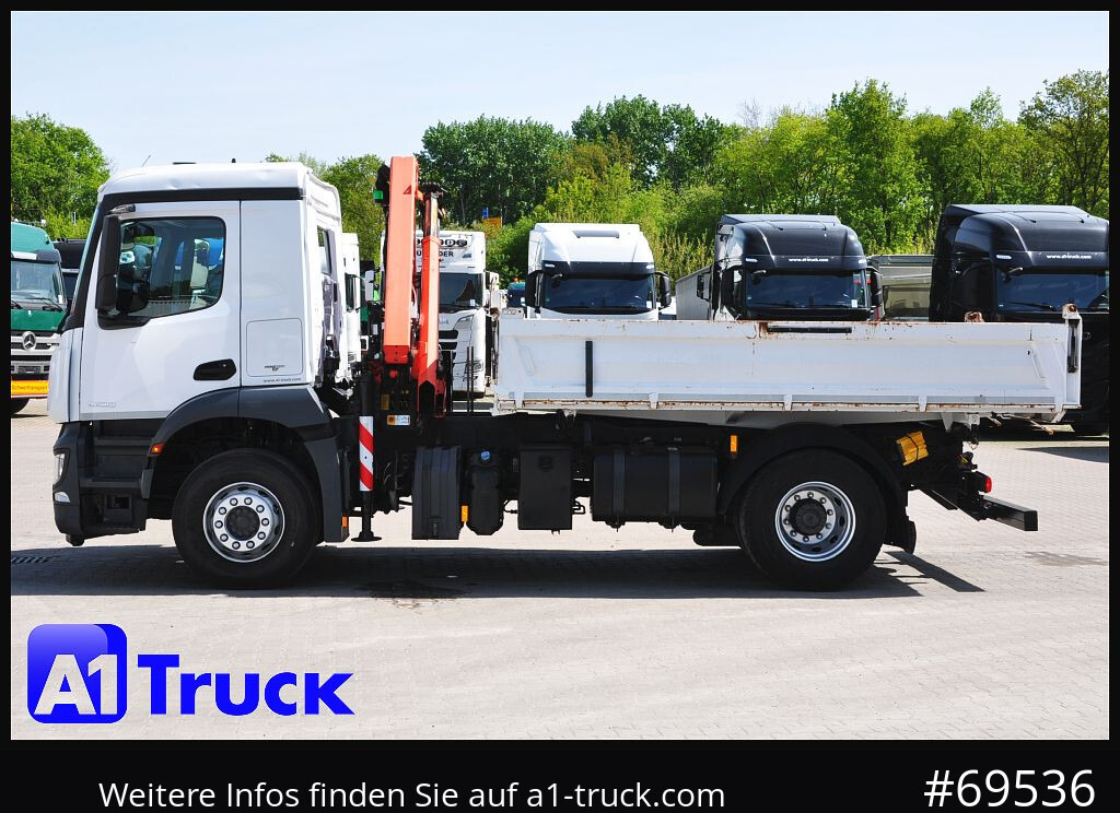Crane truck MERCEDES-BENZ Arocs 1830, Kipper + Kran,Palfinger, Funk,: picture 12