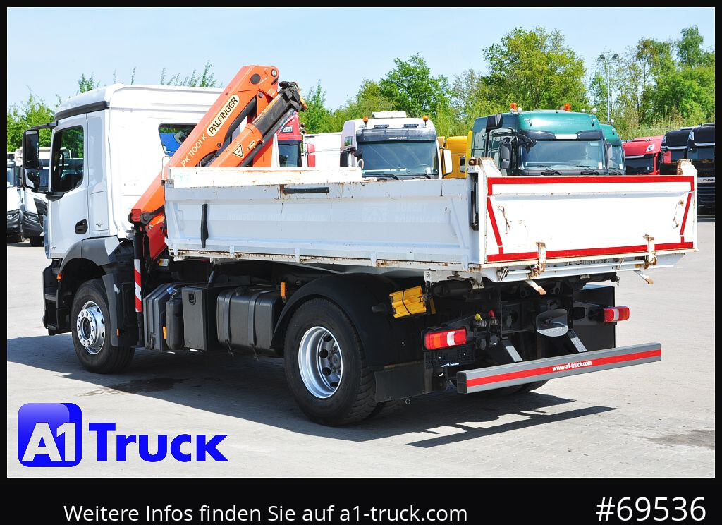 Crane truck MERCEDES-BENZ Arocs 1830, Kipper + Kran,Palfinger, Funk,: picture 11