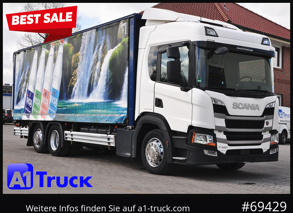 SCANIA P 320 P 6x2,, Getränke, Lenkachse, LBW: Dhollandia DHLM 30 - Beverage truck: picture 1 SCANIA P 320 P 6x2,, Getränke, Lenkachse, LBW: Dhollandia DHLM 30 - Beverage truck: picture 1