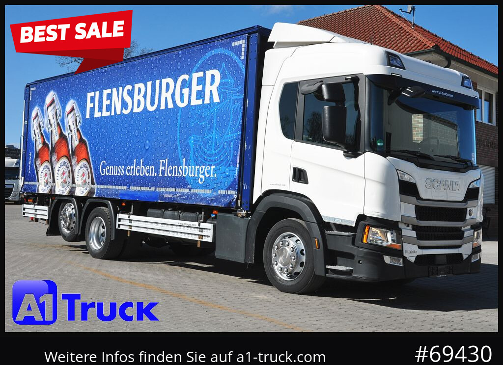 SCANIA P 320 P 6x2,, Getränke, Lenkachse, LBW: Dhollandia DHLM 30 - Beverage truck: picture 1 SCANIA P 320 P 6x2,, Getränke, Lenkachse, LBW: Dhollandia DHLM 30 - Beverage truck: picture 1