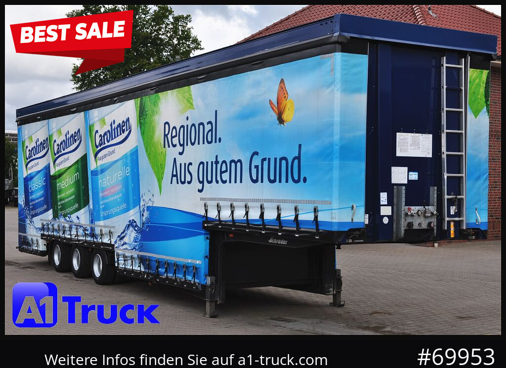 SCHROEDER,WIESMOOR Schröder Jumbo Hubdach, Getränkeauflieger - Curtainsider semi-trailer: picture 1 SCHROEDER,WIESMOOR Schröder Jumbo Hubdach, Getränkeauflieger - Curtainsider semi-trailer: picture 1
