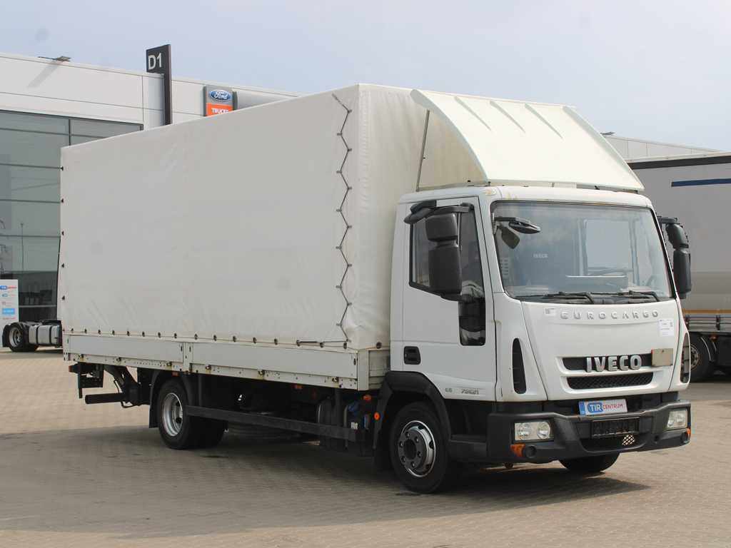Iveco EUROCARGO 75E21, EURO 6, SIDE BOARD, HYDRAULIC FRONT, TIRES 80% - Curtainsider truck: picture 3 Iveco EUROCARGO 75E21, EURO 6, SIDE BOARD, HYDRAULIC FRONT, TIRES 80% - Curtainsider truck: picture 3