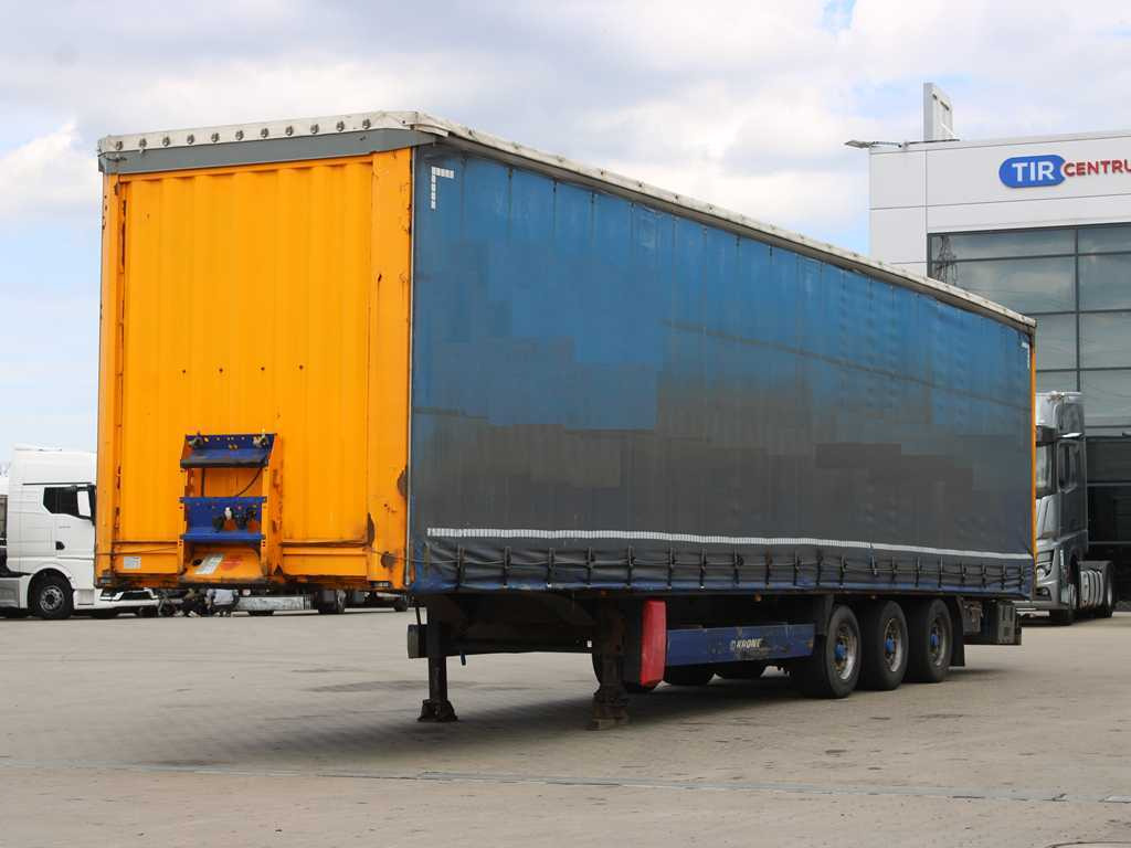 Krone SD, LIFTING AXLE, LOWDECK, LIFTING ROOF - Curtainsider semi-trailer: picture 1 Krone SD, LIFTING AXLE, LOWDECK, LIFTING ROOF - Curtainsider semi-trailer: picture 1