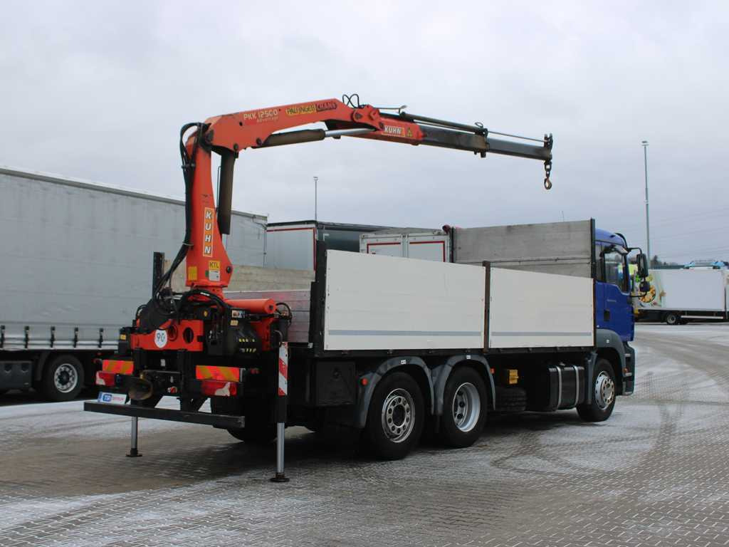 MAN TGA 26.430, EURO 3, 6X2, SIDE, HYDRAULIC ARM PALFINGER PKK 12500 - Dropside/ Flatbed truck, Crane truck: picture 4 MAN TGA 26.430, EURO 3, 6X2, SIDE, HYDRAULIC ARM PALFINGER PKK 12500 - Dropside/ Flatbed truck, Crane truck: picture 4