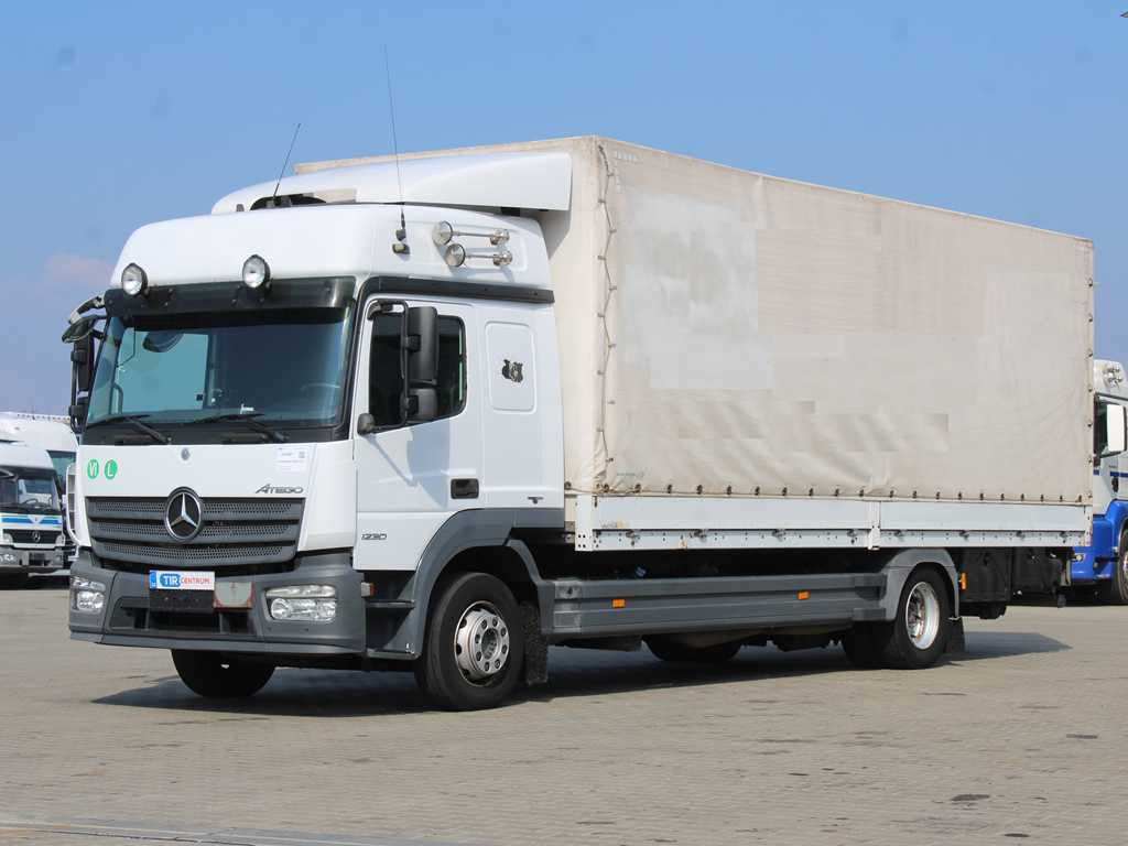 Mercedes-Benz ATEGO 1230, EURO 6, HYDRAULIC FRONT, SIDES - Curtainsider truck: picture 1 Mercedes-Benz ATEGO 1230, EURO 6, HYDRAULIC FRONT, SIDES - Curtainsider truck: picture 1