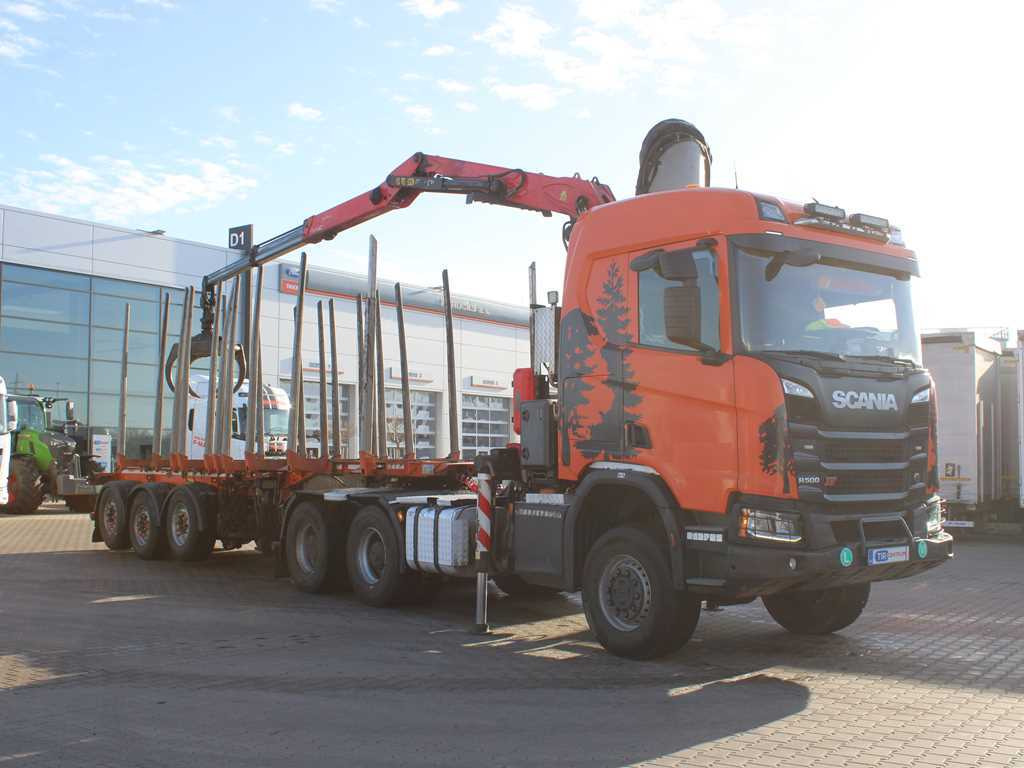Scania R500, 6x6, RETARDER, OPTICRUISE, PALFINGER EPSILON Q170Z96, NAVIGATION - Tractor unit, Logging semi-trailer: picture 3 Scania R500, 6x6, RETARDER, OPTICRUISE, PALFINGER EPSILON Q170Z96, NAVIGATION - Tractor unit, Logging semi-trailer: picture 3