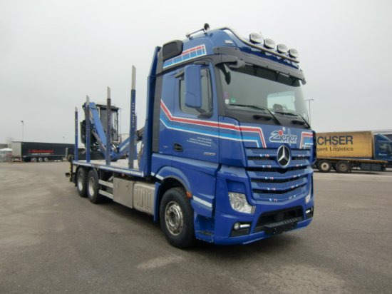 Mercedes-Benz Actros 2653 6x4 Holz Palfinger Kabinenkran - Logging truck, Crane truck: picture 3 Mercedes-Benz Actros 2653 6x4 Holz Palfinger Kabinenkran - Logging truck, Crane truck: picture 3