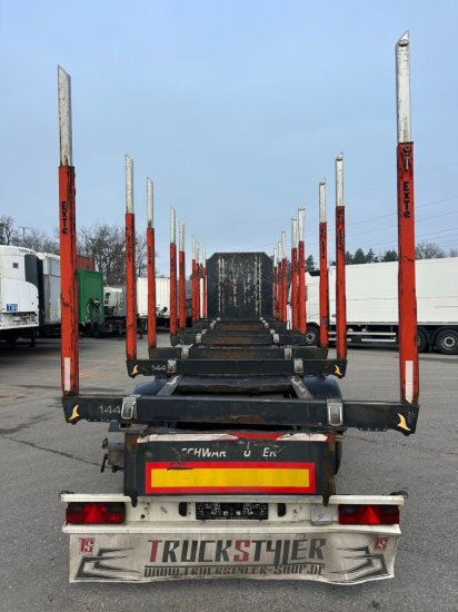 Schwarzmüller Holzauflieger 10 Rungenpaare SAF Achsen, Liftachse - Logging semi-trailer: picture 5 Schwarzmüller Holzauflieger 10 Rungenpaare SAF Achsen, Liftachse - Logging semi-trailer: picture 5