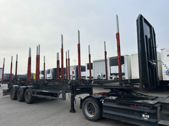 Schwarzmüller Holzauflieger 10 Rungenpaare SAF Achsen, Liftachse - Logging semi-trailer: picture 2 Schwarzmüller Holzauflieger 10 Rungenpaare SAF Achsen, Liftachse - Logging semi-trailer: picture 2