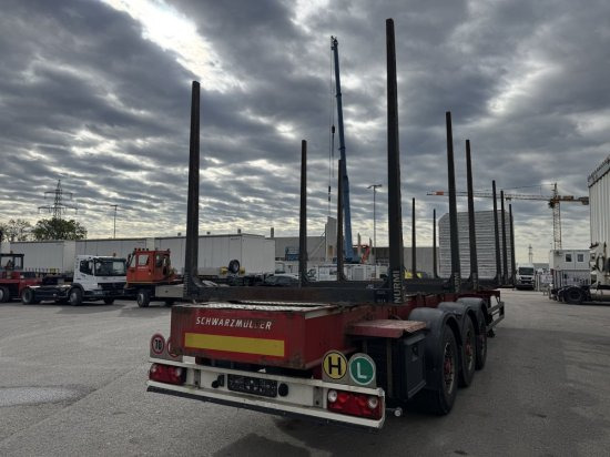 Schwarzmüller Holzauflieger 6 Rungenpaare, BPW-Achsen - Logging semi-trailer: picture 3 Schwarzmüller Holzauflieger 6 Rungenpaare, BPW-Achsen - Logging semi-trailer: picture 3