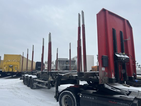 Schwarzmüller Holzauflieger Y-Serie, 8 Rungenpaare, BPW-Achsen, Liftachse - Logging semi-trailer: picture 1 Schwarzmüller Holzauflieger Y-Serie, 8 Rungenpaare, BPW-Achsen, Liftachse - Logging semi-trailer: picture 1