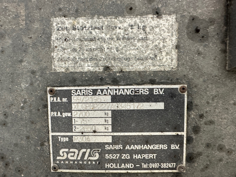 Curtainsider trailer Saris Aanhanger huif: picture 10 Curtainsider trailer Saris Aanhanger huif: picture 10