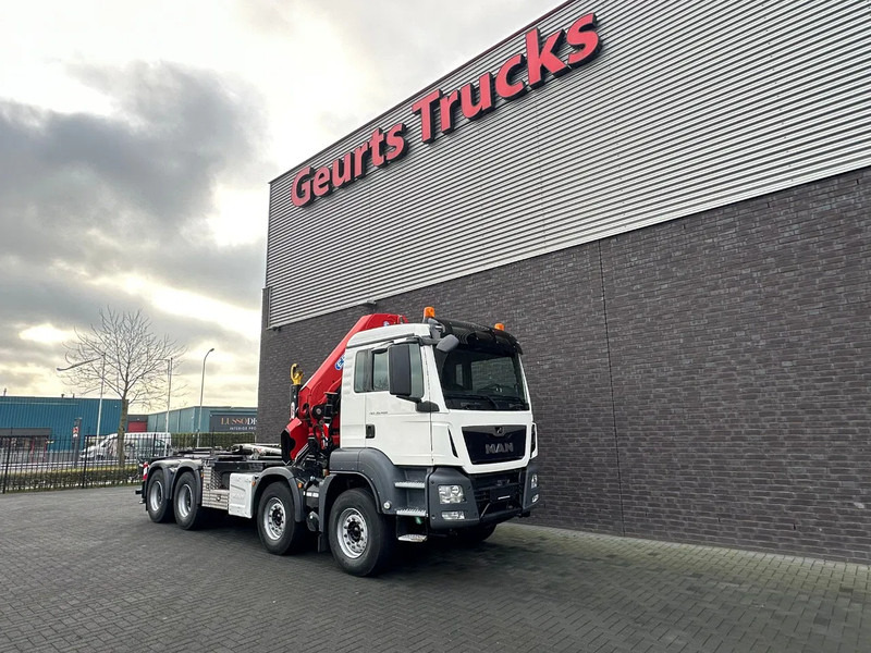 Hook lift truck, Crane truck MAN TGS 35.460 8X4 BL+ HYVA 18.55.S HAAKARMSYSTEEM EFFER 395-5 KRAAN/KRAN/CRANE/GRUA: picture 13