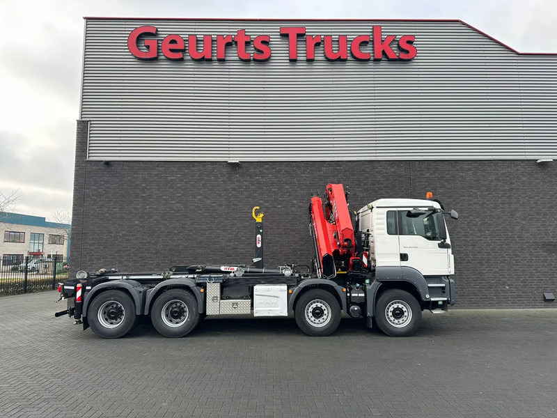 Hook lift truck, Crane truck MAN TGS 35.460 8X4 BL+ HYVA 18.55.S HAAKARMSYSTEEM EFFER 395-5 KRAAN/KRAN/CRANE/GRUA: picture 12