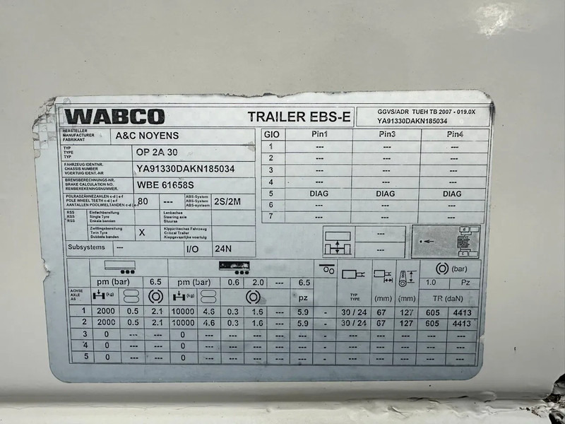 Low loader semi-trailer Noyens 2 ASSER SEMIE HYDRAULISCH GESTUURD: picture 17