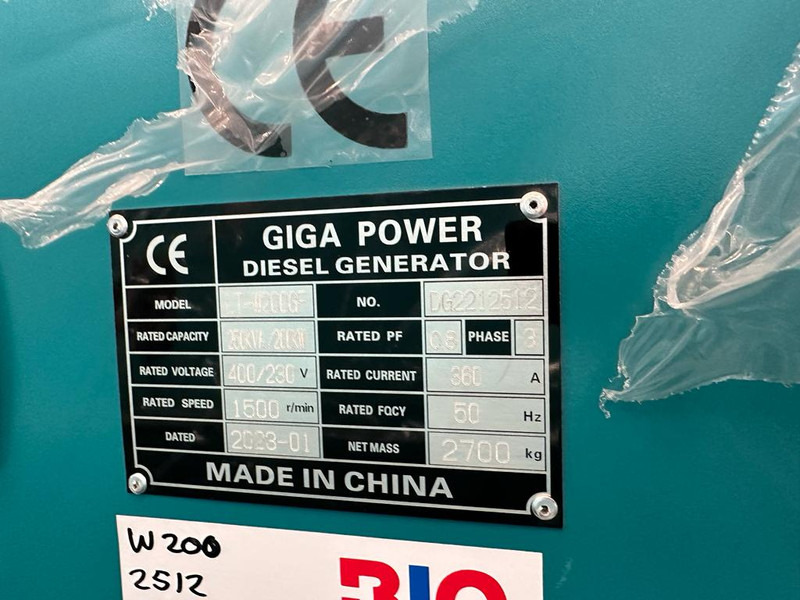 New Generator set Giga power Giga power 250 kVa silent generator set - LT-W200GF: picture 9