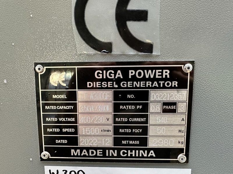 New Generator set Giga power Giga power 375 kVa silent generator set - LT-W300GF: picture 12