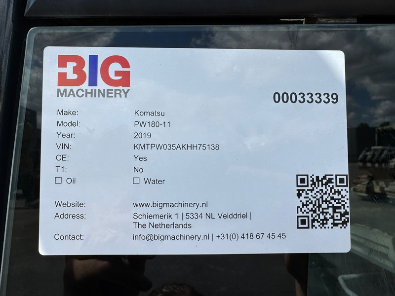 Wheel excavator Komatsu PW180-11: picture 8 Wheel excavator Komatsu PW180-11: picture 8