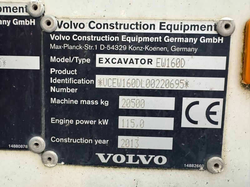 Wheel excavator Volvo EW160D: picture 13