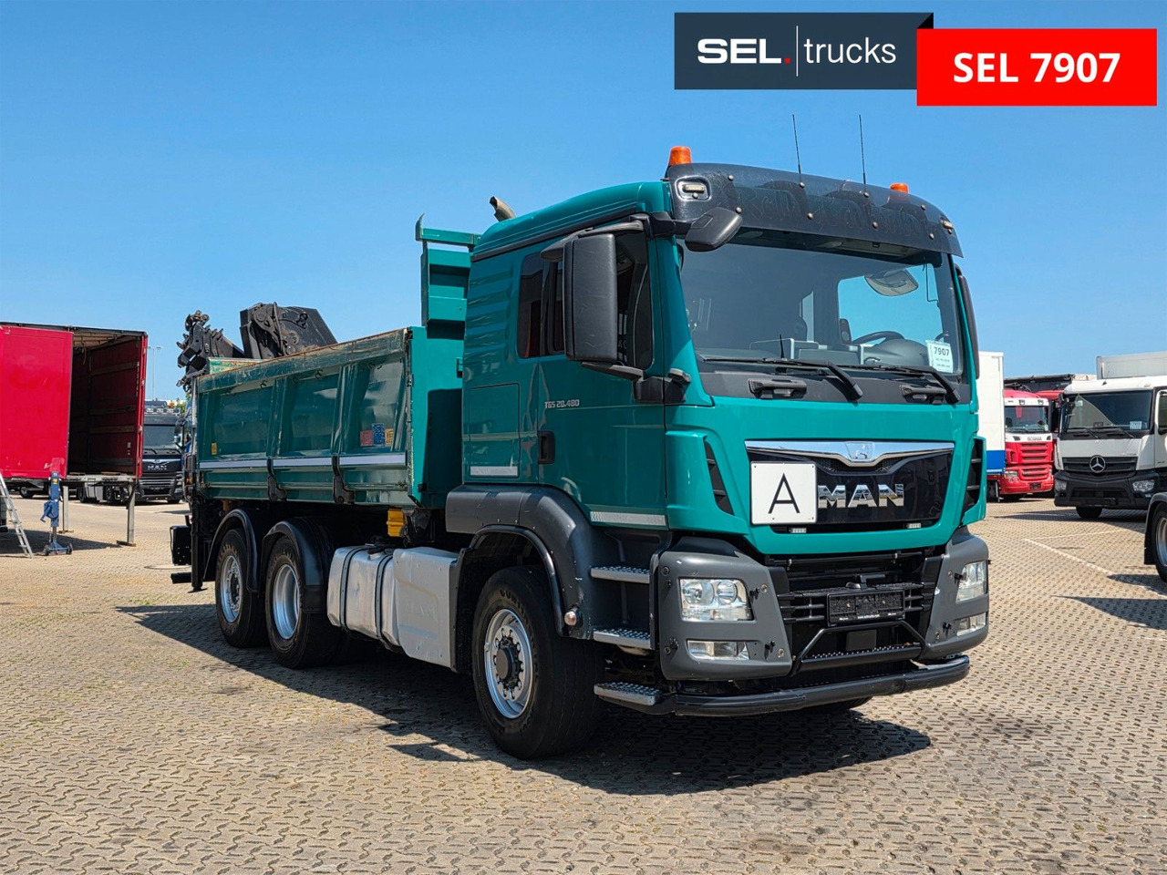 MAN TGS 28.480 6X4H-4 BL /HIAB /Fernbed. / Lenkachse - Tipper, Crane truck: picture 5 MAN TGS 28.480 6X4H-4 BL /HIAB /Fernbed. / Lenkachse - Tipper, Crane truck: picture 5