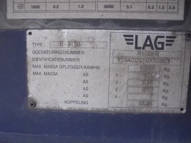 Curtainsider semi-trailer LAG 0-3-40 NL TRAILER: picture 19