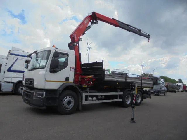 New Dropside/ Flatbed truck, Crane truck Renault 320 6X4 + FASSI F245 DEMO UNUSED NL TRUCK: picture 8